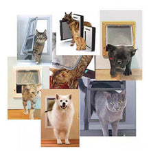 Load image into Gallery viewer, Dog Cat Flap Door with 4 Way Lock Pet Cat Gate Security Flap Door For Animals Plastic Small Dog Gate Cat Flap Pet Door Gate