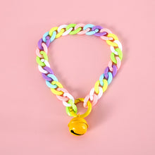 Load image into Gallery viewer, Pet Cat Collar Candy Color Resin Bells Solid Color Collar Neck Chain Pet Cat Puppy Supplies Necklace Accessories