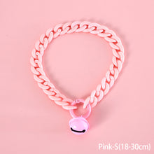 Load image into Gallery viewer, Pet Cat Collar Candy Color Resin Bells Solid Color Collar Neck Chain Pet Cat Puppy Supplies Necklace Accessories