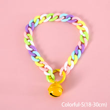 Load image into Gallery viewer, Pet Cat Collar Candy Color Resin Bells Solid Color Collar Neck Chain Pet Cat Puppy Supplies Necklace Accessories