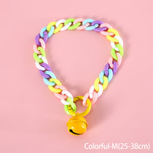 Load image into Gallery viewer, Pet Cat Collar Candy Color Resin Bells Solid Color Collar Neck Chain Pet Cat Puppy Supplies Necklace Accessories