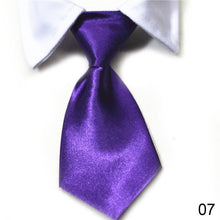 Load image into Gallery viewer, Dog Cat Striped Bow Tie Animal Striped Bowtie Collar Pet Adjustable Neck Tie White Collar Dog Necktie For Party Wedding Tie
