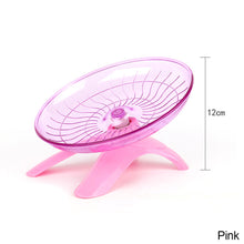 Load image into Gallery viewer, Pet Hamster Running Wheel Mute Flying Saucer Steel Axle Wheel Running Disc Toys Cage Small Animal Hamster Accessories