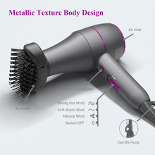 Load image into Gallery viewer, Electric Hair Dryer Powerful Hot Cold Wind Negative Ionic Blower Thermostatic Home Hair Dryer Brush Portable Salon Hair Dryer Blow