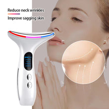 Load image into Gallery viewer, EMS LED Display Neck Face Massage Double Chin Remover V Line Neck Striation Removal Lift Up Anti Neck Wrinkle Face Slimmer Massager