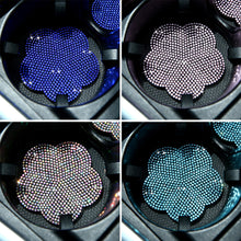 Load image into Gallery viewer, Car Water Cup Non-slip Shockproof Silica Gel Pad Cup Coaster Rhinestone Holder Bling Auto Interior Accessories