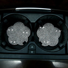 Load image into Gallery viewer, Car Water Cup Non-slip Shockproof Silica Gel Pad Cup Coaster Rhinestone Holder Bling Auto Interior Accessories