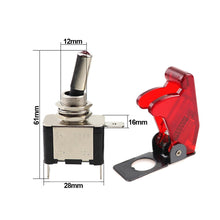 Load image into Gallery viewer, DC 12V 20A Auto Car Boat Truck Illuminated With LED Toggle Switch Safety Aircraft Flip Up Cover Guard