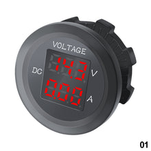 Load image into Gallery viewer, LED Voltmeter Digital Ammeter Car Motocycle Voltage Current Meter Volt Detector Tester Monitor Panel DC 12V-24V