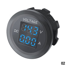 Load image into Gallery viewer, LED Voltmeter Digital Ammeter Car Motocycle Voltage Current Meter Volt Detector Tester Monitor Panel DC 12V-24V
