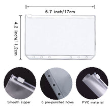 Load image into Gallery viewer, A6 PU Leather Budget Binder Planner Notebook Cash Envelopes Organizer System with Binder Pockets Expense Budget Sheets