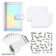 Load image into Gallery viewer, A6 PU Leather Budget Binder Planner Notebook Cash Envelopes Organizer System with Binder Pockets Expense Budget Sheets