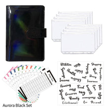 Load image into Gallery viewer, A6 PU Leather Budget Binder Planner Notebook Cash Envelopes Organizer System with Binder Pockets Expense Budget Sheets
