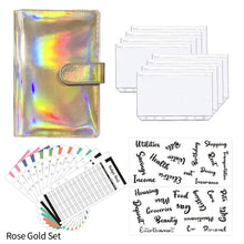 Load image into Gallery viewer, A6 PU Leather Budget Binder Planner Notebook Cash Envelopes Organizer System with Binder Pockets Expense Budget Sheets