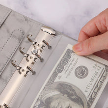 Load image into Gallery viewer, A6 Marble PU Money Budget Planner Binder With Zipper Envelopes Notebook Organizer System with Binder Pockets Saving Bill Organizer Gifts