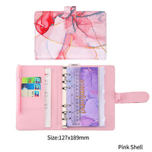 Load image into Gallery viewer, A6 Marble PU Money Budget Planner Binder With Zipper Envelopes Notebook Organizer System with Binder Pockets Saving Bill Organizer Gifts