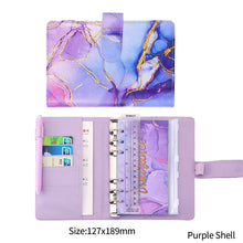 Load image into Gallery viewer, A6 Marble PU Money Budget Planner Binder With Zipper Envelopes Notebook Organizer System with Binder Pockets Saving Bill Organizer Gifts