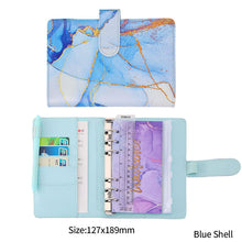 Load image into Gallery viewer, A6 Marble PU Money Budget Planner Binder With Zipper Envelopes Notebook Organizer System with Binder Pockets Saving Bill Organizer Gifts