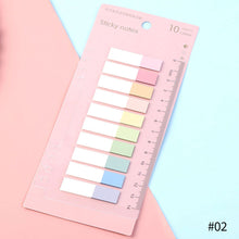 Load image into Gallery viewer, 200 Sheets Page Marker Index Tabs PET Colorful Note Bookmarks Memo Stickers Label Note Stationery School Office Supplies