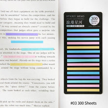 Load image into Gallery viewer, 300 Sheets Rainbow Color Index Memo Pad Posted It Sticky Notes Paper Sticker Notepad Bookmark School Supplies Kawaii Stationery