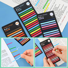 Load image into Gallery viewer, 300 Sheets Rainbow Color Index Memo Pad Posted It Sticky Notes Paper Sticker Notepad Bookmark School Supplies Kawaii Stationery