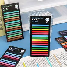 Load image into Gallery viewer, 300 Sheets Rainbow Color Index Memo Pad Posted It Sticky Notes Paper Sticker Notepad Bookmark School Supplies Kawaii Stationery