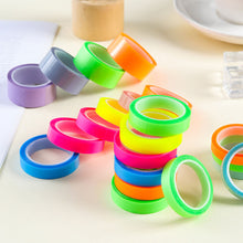 Load image into Gallery viewer, 5 Rolls 5 Colors Transparent Fluorescent Index Tabs Flags 5m Sticky Notes Paper Stickers Notepad Bookmark Stationery School Office Supplies