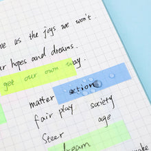 Load image into Gallery viewer, 5 Rolls 5 Colors Transparent Fluorescent Index Tabs Flags 5m Sticky Notes Paper Stickers Notepad Bookmark Stationery School Office Supplies