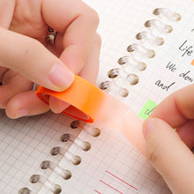 Load image into Gallery viewer, 5 Rolls 5 Colors Transparent Fluorescent Index Tabs Flags 5m Sticky Notes Paper Stickers Notepad Bookmark Stationery School Office Supplies