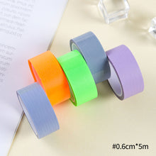 Load image into Gallery viewer, 5 Rolls 5 Colors Transparent Fluorescent Index Tabs Flags 5m Sticky Notes Paper Stickers Notepad Bookmark Stationery School Office Supplies