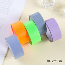 Load image into Gallery viewer, 5 Rolls 5 Colors Transparent Fluorescent Index Tabs Flags 5m Sticky Notes Paper Stickers Notepad Bookmark Stationery School Office Supplies