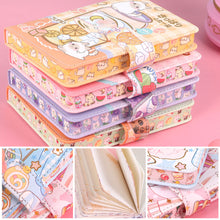 Load image into Gallery viewer, Creative 128 Sheets Papers 64K Cute Notebook Magnetic Buckle Color Page Student Manual Ledger Notepad Diary Book Kawaii