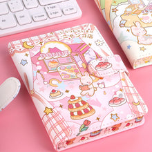 Load image into Gallery viewer, Creative 128 Sheets Papers 64K Cute Notebook Magnetic Buckle Color Page Student Manual Ledger Notepad Diary Book Kawaii