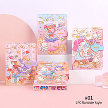 Load image into Gallery viewer, Creative 128 Sheets Papers 64K Cute Notebook Magnetic Buckle Color Page Student Manual Ledger Notepad Diary Book Kawaii