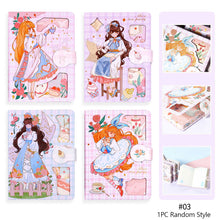 Load image into Gallery viewer, Creative 128 Sheets Papers 32K Cute Notebook Magnetic Buckle Color Page Student Manual Ledger Notepad Diary Book Kawaii