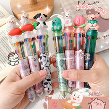 Load image into Gallery viewer, 0.5mm 10 Colors Ballpoint Pen Cute Animal Girls Writing Notebooks Office Stationary Student Gift School Supplies