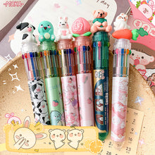 Load image into Gallery viewer, 0.5mm 10 Colors Ballpoint Pen Cute Animal Girls Writing Notebooks Office Stationary Student Gift School Supplies