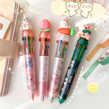 Load image into Gallery viewer, 0.5mm 10 Colors Ballpoint Pen Cute Animal Girls Writing Notebooks Office Stationary Student Gift School Supplies