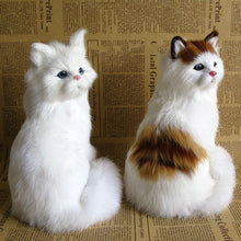Load image into Gallery viewer, Simulation Mini Cat Cute Plush Cats Children Birthday Gifts Creative Imitation Cat Ornaments Home Decoration Supplies