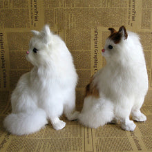 Load image into Gallery viewer, Simulation Mini Cat Cute Plush Cats Children Birthday Gifts Creative Imitation Cat Ornaments Home Decoration Supplies