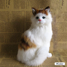 Load image into Gallery viewer, Simulation Mini Cat Cute Plush Cats Children Birthday Gifts Creative Imitation Cat Ornaments Home Decoration Supplies