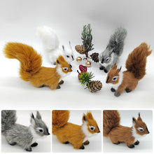 Load image into Gallery viewer, Simulation Mini Squatting Squirrel Model Cute Imitation Squirrel Ornaments Children Birthday Gifts Home Decoration Plush Figures Craft