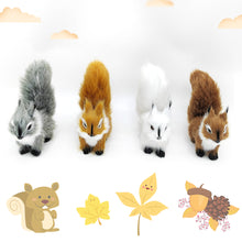 Load image into Gallery viewer, Simulation Mini Squatting Squirrel Model Cute Imitation Squirrel Ornaments Children Birthday Gifts Home Decoration Plush Figures Craft