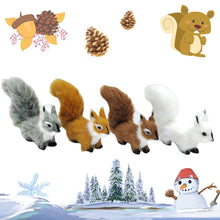 Load image into Gallery viewer, Simulation Mini Squatting Squirrel Model Cute Imitation Squirrel Ornaments Children Birthday Gifts Home Decoration Plush Figures Craft