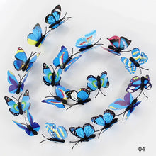 Load image into Gallery viewer, 12Pcs/lot PVC 3D Butterfly Wall Stickers Set Waterproof Art Decals Home Decoration Room Wall Decor