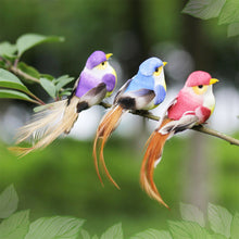Load image into Gallery viewer, Cute Artificial Birds Fake Foam Animal Simulation Feather Birds Models Tit DIY Craft Wedding Home Garden Ornament Decoration