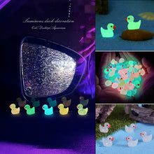 Load image into Gallery viewer, 5/10/20Pcs Mini Luminous Resin Ducks Glow in The Dark Miniature Ornament Tiny Ducks For DIY Car Garden Dollhouse Micro Landscape