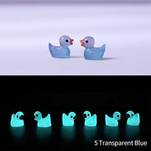 Load image into Gallery viewer, 5/10/20Pcs Mini Luminous Resin Ducks Glow in The Dark Miniature Ornament Tiny Ducks For DIY Car Garden Dollhouse Micro Landscape