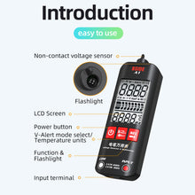 Load image into Gallery viewer, BSIDE A1 Mini Multimeter LCD Digital Tester Voltage Detector 2000 Counts DC/AC Voltage Frequency Resistance NCV True RMS Meter Continuity Live