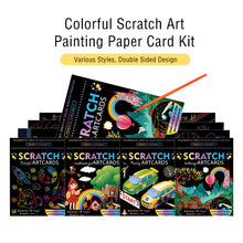 Load image into Gallery viewer, Scratch Art Painting Paper Card Kit Rainbow Color Cartoon Dinosaur Drawing Board Kids DIY Educational Toys Bithday Gift Toys